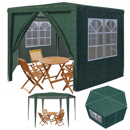 TG77597-1 GARTEN ZELT KOMMERZIELLEN PAVILLON GAZEBO FÜR TERRASSE 2X2X2.5M