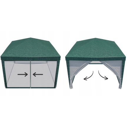 TG77594-1 ZAHRADNÍ STAN KOMERČNÍ PAVILON 3X3M S MOSKYTIÉROU ALTÁN PRO ZAHRADNÍ TERASU