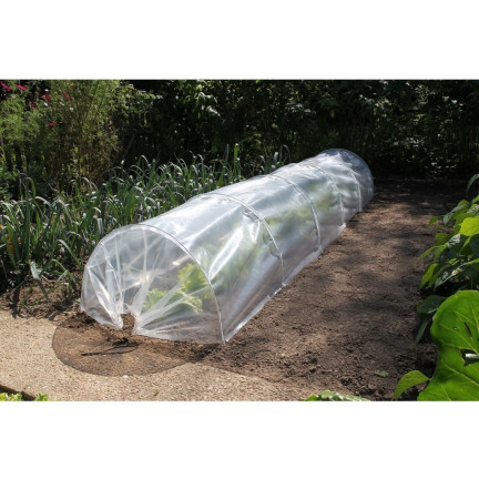 EVA5417 Mini-Gartengewächshaus, Kunststoff-Gartentunnel, Folienmaß 1,5X4m