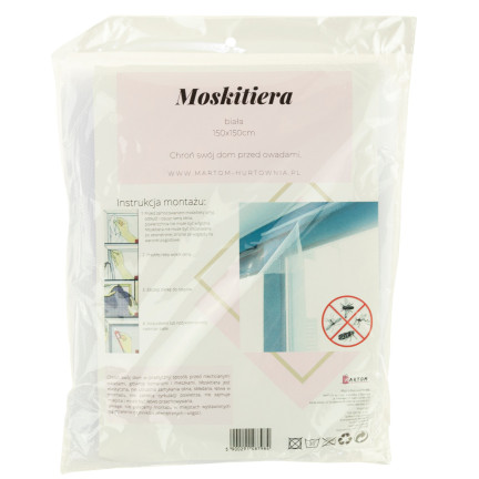 NN15 Moskitonetz Fenster Insektenschutz 150x150 + RPE weißes Mückenschutzmittel