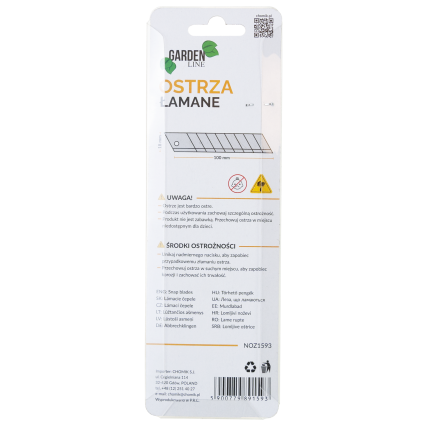 NOZ1593 18mm snap-off replacement blades for wallpaper knife, 10-pack
