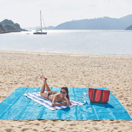 Strand stranddecke xxl 200x150 sand free mit haken