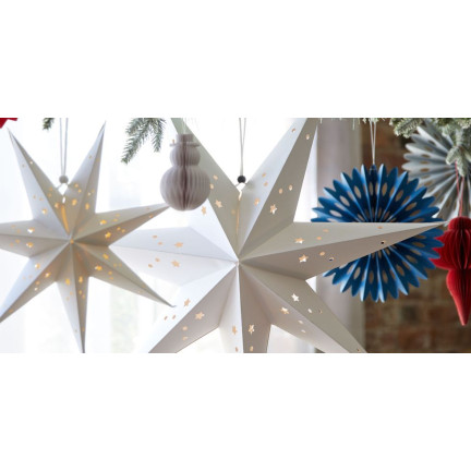 TG59706-1 STARLET HOLIDAY STREET VERTICAL 3D OPEN WINDOW DECORATION 45cm