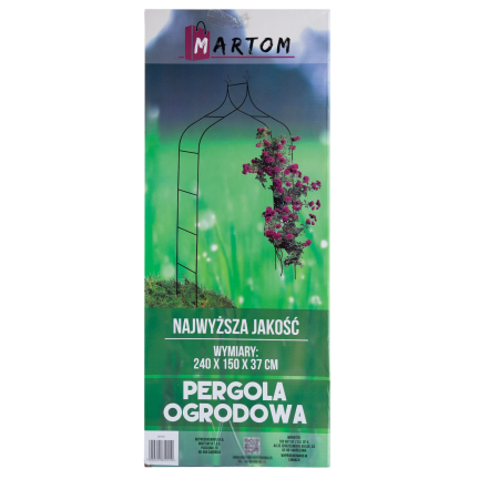 PERG-N6078 Gartenbogen Metallbogen für Rosen Blumen Zweige 240cm