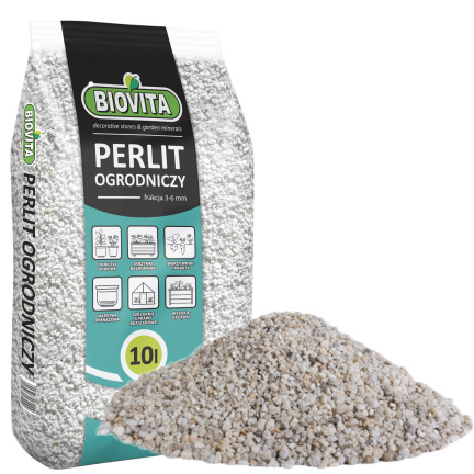 BIO2 BIOVITA GARTENBAU-PERLIT 10L NATÜRLICHER BODENVERBESSERER BODENZUSATZ
