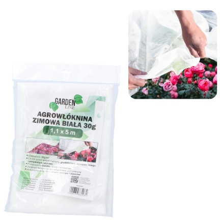 AGO2081 AGRO-TEXTILE 1.1X5M WINTER/FRÜHJAHR WEISS 30G