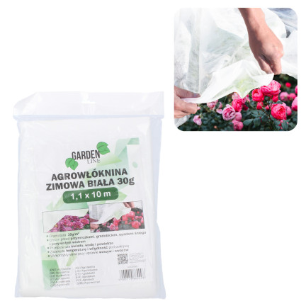 AGO2098 AGRO-TEXTILE 1.1X10M FRÜHLING/WINTER WEISS 30G