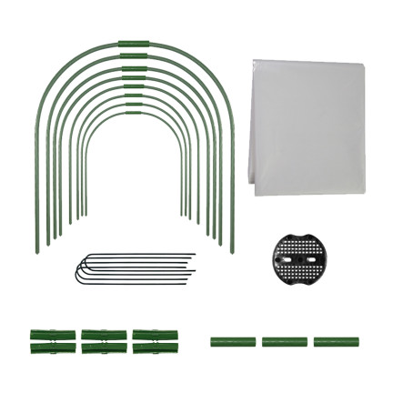 EVA5417 Mini-Gartengewächshaus, Kunststoff-Gartentunnel, Folienmaß 1,5X4m