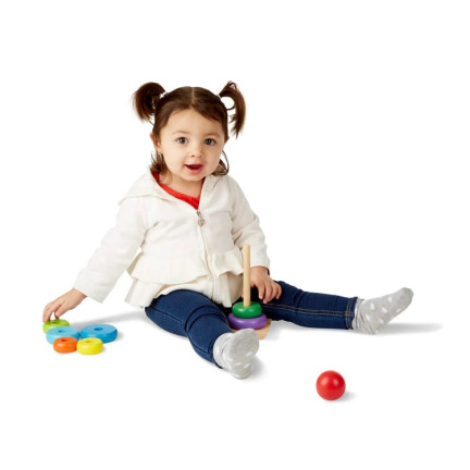 TG50038 PIRAMID SORTER Montessori VĚŽOVÉ DŘEVĚNÉ BLOKY