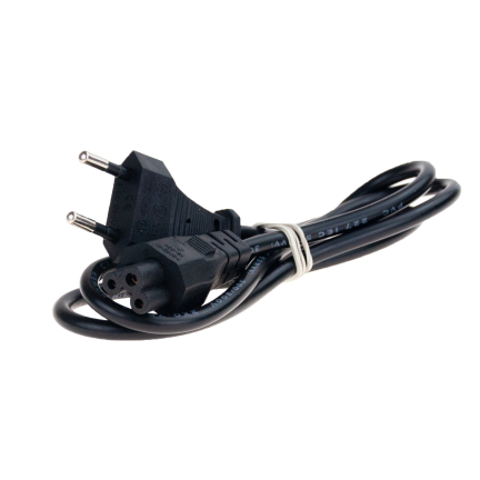 PK2 laptop power cord (clover-shaped plug)