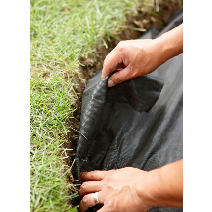 TG77643 Agro-Textil gegen Unkraut, Agro-Textil 1,6x2,9m, schwarz gegen Unkraut 4,64m2