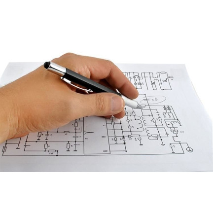 6337 6-in-1 multi-function pen with ruler, level, and eraser