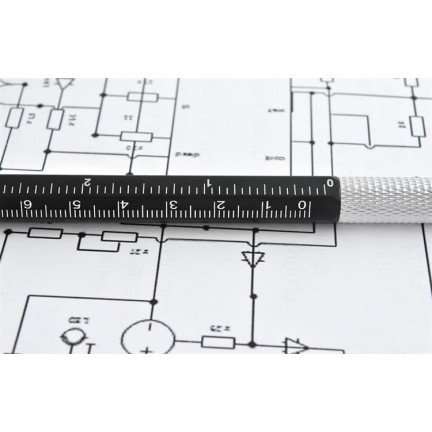 6337 6-in-1 multi-function pen with ruler, level, and eraser