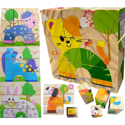 TG50032 TREE COMPOSITE PUDDLE 6v1 puzzle se zvířaty
