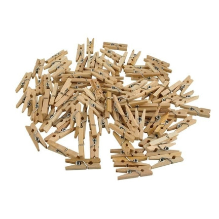 6289 MINI KLIPY DŘEVĚNÉ ŽÁBY 100 KUSŮ