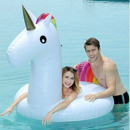 2645 SCHWIMMEN KREIS AUFBLASBARE MATRATZE EINHORN XXL