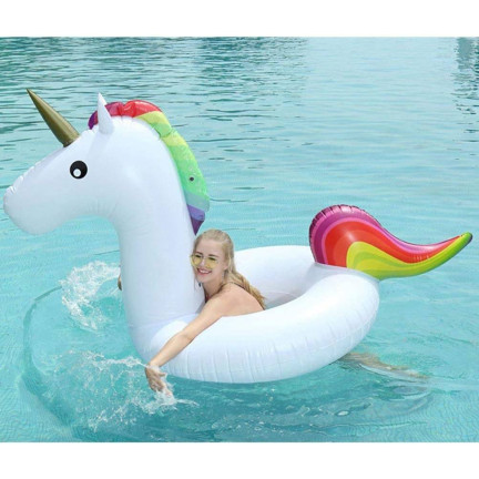 2645 SCHWIMMEN KREIS AUFBLASBARE MATRATZE EINHORN XXL