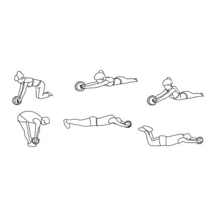 SP98 cvičební kolečko dvojité FITNESS kolečko