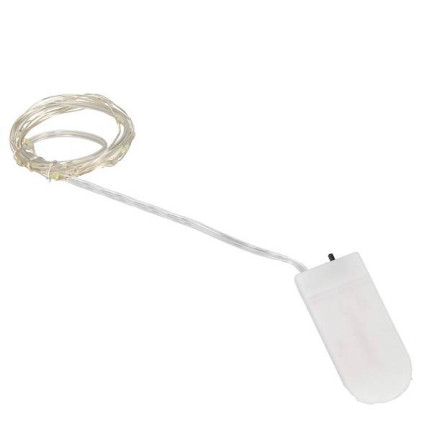 TG66259-2 Weihnachtsbaumbeleuchtung an einer Schnur 10 LED GIRLAND LIGHTS Warmweiß Batterien