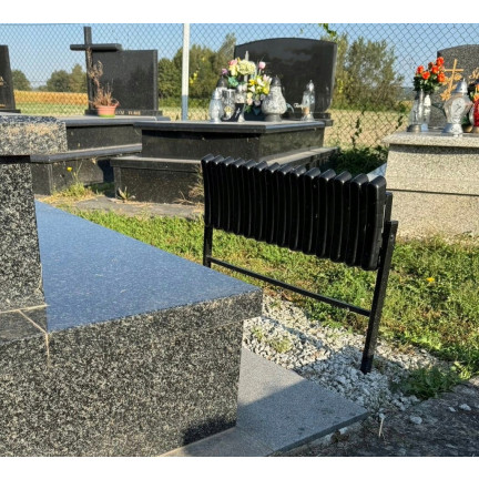 MEB8275 ŁAWKA SKŁADANA DŁ 68CM CZARNA DO OGRODU NA CMENTARZ CMENTARNA