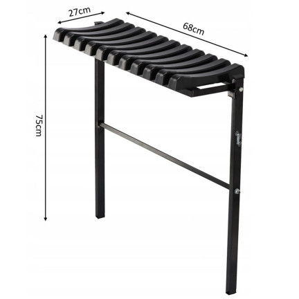 MEB8275 ŁAWKA SKŁADANA DŁ 68CM CZARNA DO OGRODU NA CMENTARZ CMENTARNA