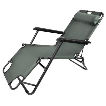 ZW40S GARTEN STRANDSTUHL FALTBAR 3 POSITIONEN GRAU