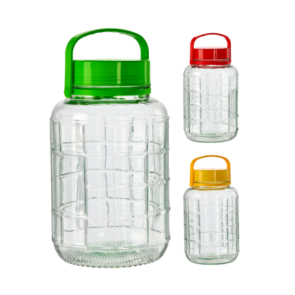 WEL6891/1 8-liter multipurpose glass jar with screw cap