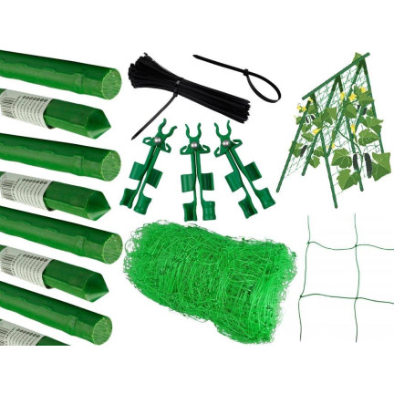 TG67380 GARTENPFLANZENSTÜTZER MIT MESH-NETZEN 180cm GARTENSTÄNDER
