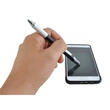 6337 6-in-1 multi-function pen with ruler, level, and eraser