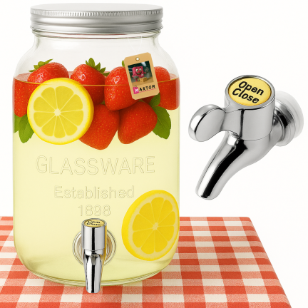 DUC1029 SKLENICE S KOHOUTKEM 4L NA LIMONÁDOVOU VODU