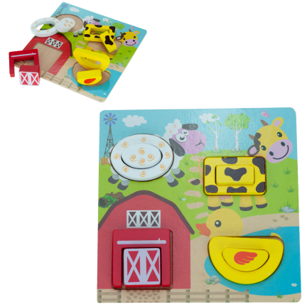 TG50027 puzzle dřevěné stavebnice hospodářských zvířat