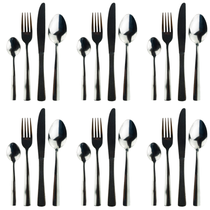 TG67251 BESTECK SET 6 PERSONEN DINNER SET 24 TEILE BESTECK IN STAHL