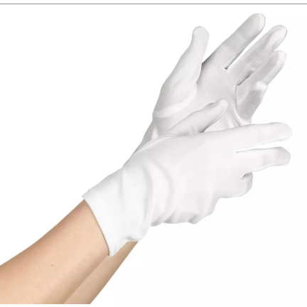 TG63177 HANDSCHUHE WEISSE KOMMUNION WEIHNACHTEN ENGEL KLEID BIS KOSTÜM