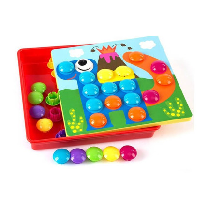 TG67283 GESCHMACKSPUZZLE PÄDAGOGISCHE MOSAIK PILZE PUZZLES STIFTE MONTESSORI SPIEL