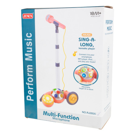 RJ2835 KARAOKE-MIKROFON AUF STATIV DISCOKUGEL MP3 FÜR KINDER