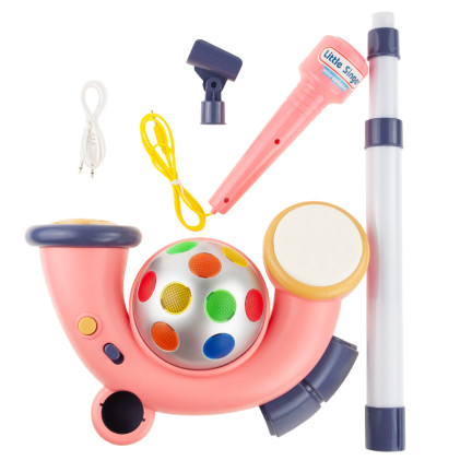 RJ2835 KARAOKE-MIKROFON AUF STATIV DISCOKUGEL MP3 FÜR KINDER