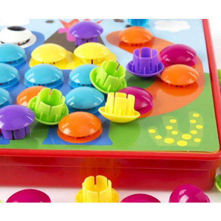 TG67283 GESCHMACKSPUZZLE PÄDAGOGISCHE MOSAIK PILZE PUZZLES STIFTE MONTESSORI SPIEL
