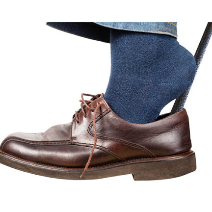 TG64640 LANGER SCHUHLÖFFEL 30CM MASSIV METALL SCHUHLÖFFEL FÜR STIEFEL MIT BÜGEL