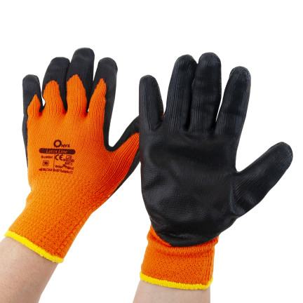 RZ417 ZATEPLENÉ PRACOVNÍ RUKAVICE S LATEXOVÝM POVLAKEM ECOWINT VERKEN