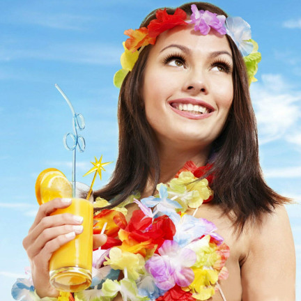 TG53706 HAVAJSKÉ KVĚTINY NÁHRDELNÍK HAVAJSKÁ GIRLANDA ALOHA GIRLANDY