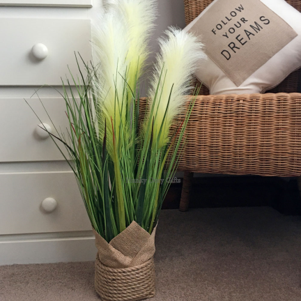 CV08347 65cm artificial pampas grass, decorative faux pampas grass