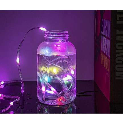 Osvětlení na vánoční stromek smart, 100l, vícebarevné, s dálkovým ovládáním, USB, 10+0,6m