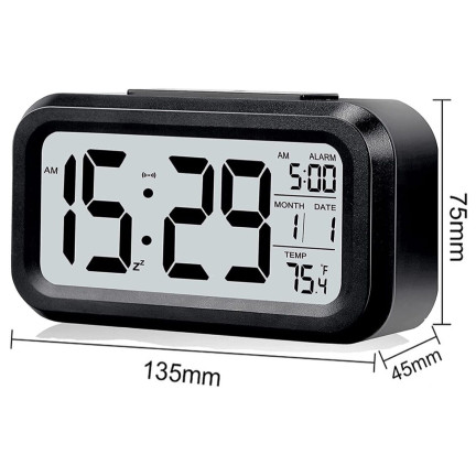 AP29 WECKER DIGITALUHR GROSSES LCD-THERMOMETER TISCHKALENDER SNOOZE
