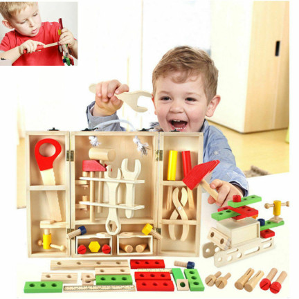 TG55451 Holzwerkzeug + Box Kinder-Werkstatt-Set