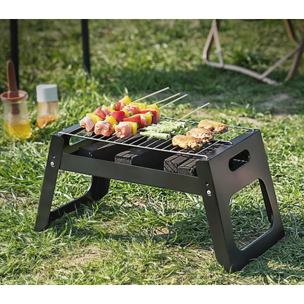 TG71420 KLAPPBARER CAMPING BBQ TRAGBARER HOLZKOHLEGRILL