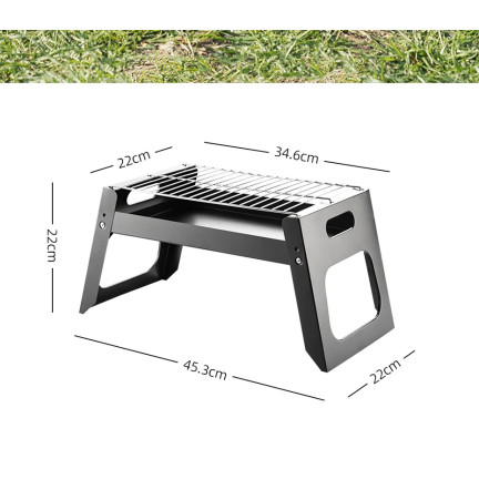 TG71420 KLAPPBARER CAMPING BBQ TRAGBARER HOLZKOHLEGRILL