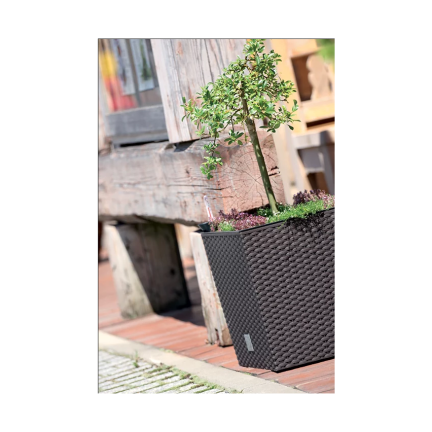 DRTS170L-S433 RATTAN BLUMENTOPF FÜR BALKON TERRASSE GARTEN RATO NIEDRIG
