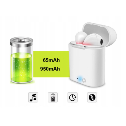 85166BEZDrátová sluchátka i7S TWS POWERBANK