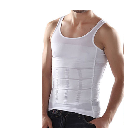 LL63LB PÁNSKÉ ZEŠTÍHLUJÍCÍ TRIČKO L BÍLÁ SLIM VESTA