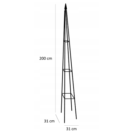 PERG-N0293 GARTEN PERGOLA PYRAMIDE ROSE STÜTZE METALL PFAHL